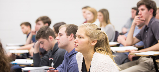 BBA students in a classroom