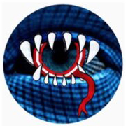 An eye with teeth that is the Eye Drool logo