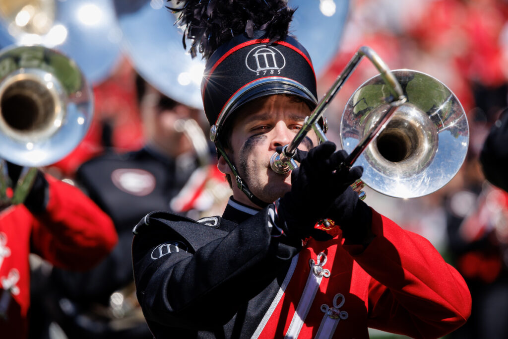 Langdon Dial performing with the Redcoat Band