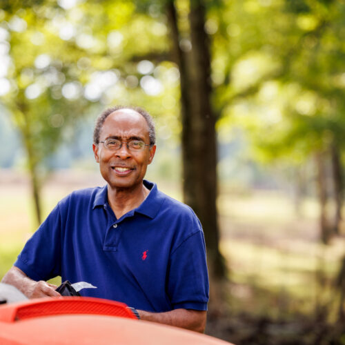Judge Steve Jones outdoors in wooded area