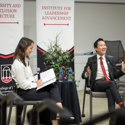 ILA hosts on Jonathan “JT” Wu as a part of the Diversity and Inclusion Lecture Series in Orkin Hall on Monday, October 16, 2023 in Athens, GA.