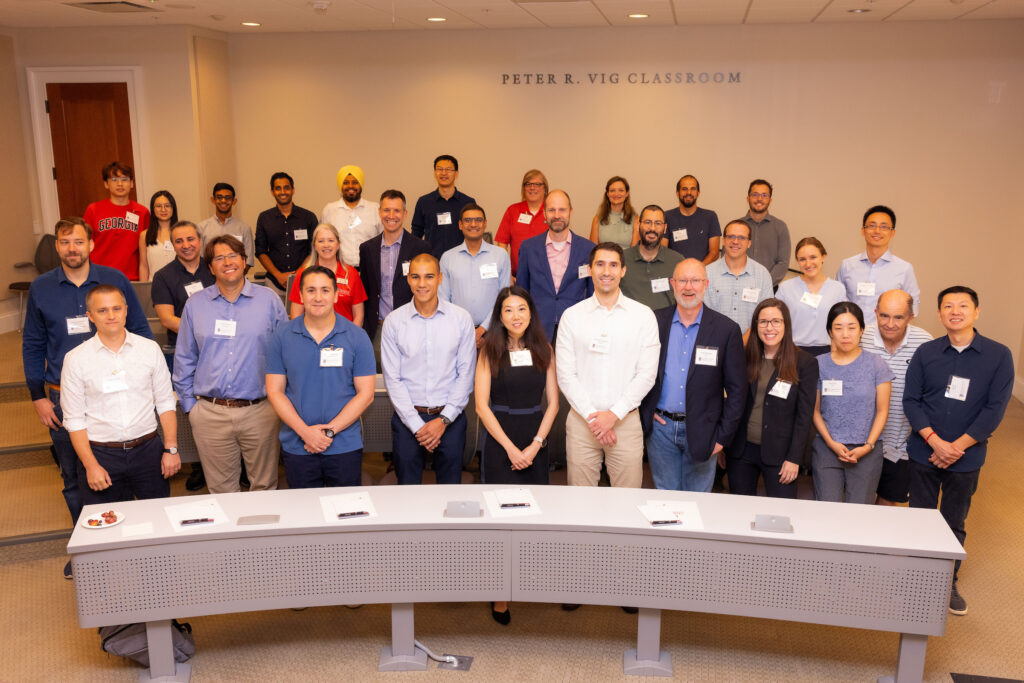 Finance researchers gathered for a group photo at the UGA Fall Finance Conference