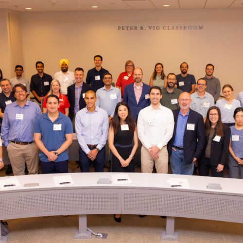 Finance researchers gathered for a group photo at the UGA Fall Finance Conference