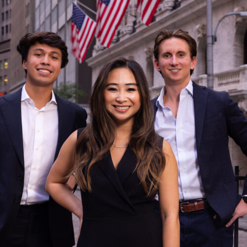 3 Alumni posed in New York City