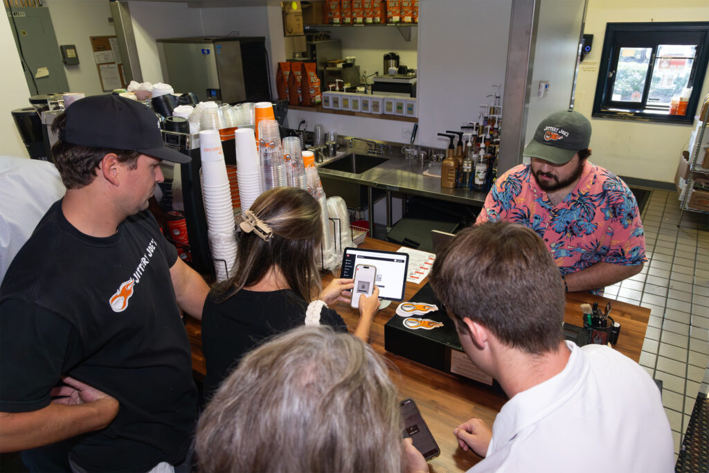 Customers at Jittery Joes coffee to use purposeful payment - the payment app developed by UGA fintech students -