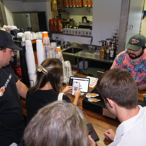 Customers at Jittery Joes coffee to use purposeful payment - the payment app developed by UGA fintech students -