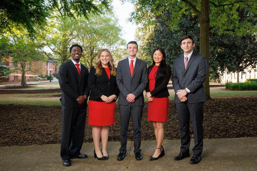 2026 Student of the Year Finalists Terry Student of the Year finalists. Left to Right: Andre Akinyemi, Katie Field, Dylan Van Saun, Sophia Beasley, Dominic Roselli