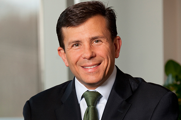 Headshot of biotech executive John F. Crowley