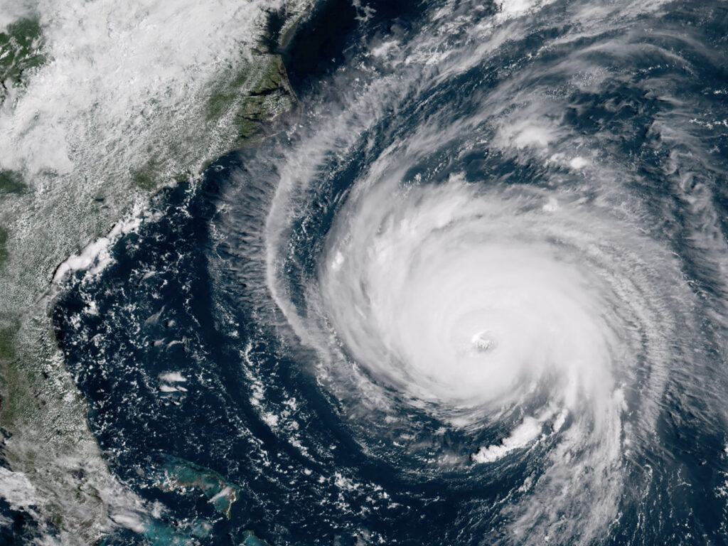 Satellite image of Hurricane Dorian