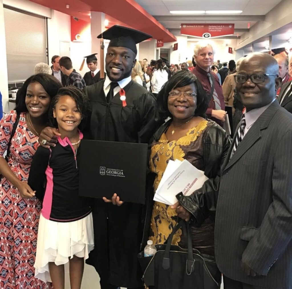 Rennie Curran at his Terry College graduation