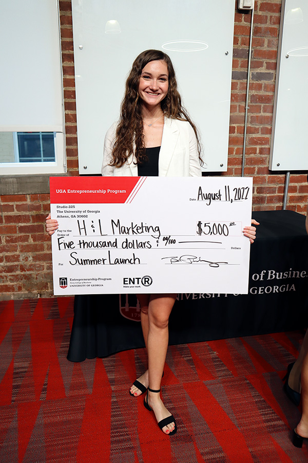 Startup Pitch Contest winner Halle Bynum