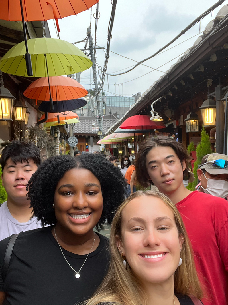 Jordann Barrow and friends in historic Seoul street market