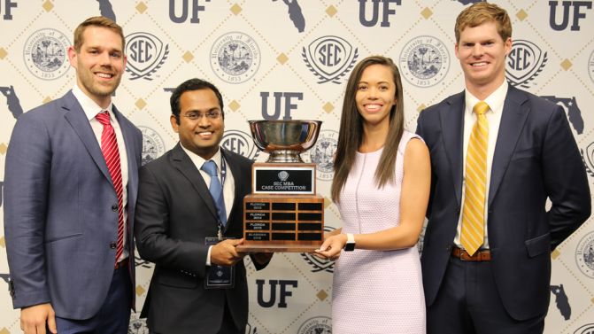 Georgia MBA's winning team (from left): Noah Winterer
