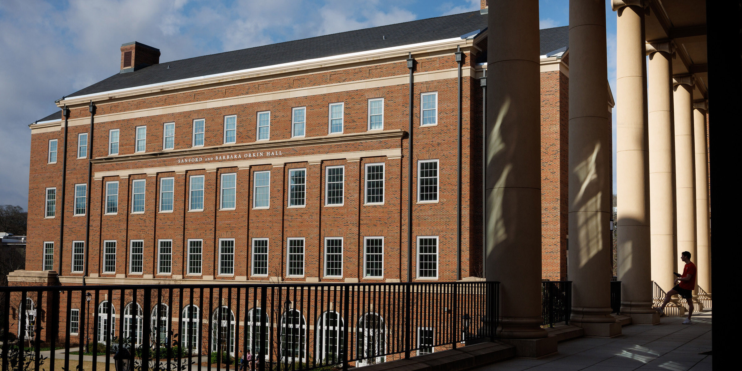 Orkin Hall on a sunny day.