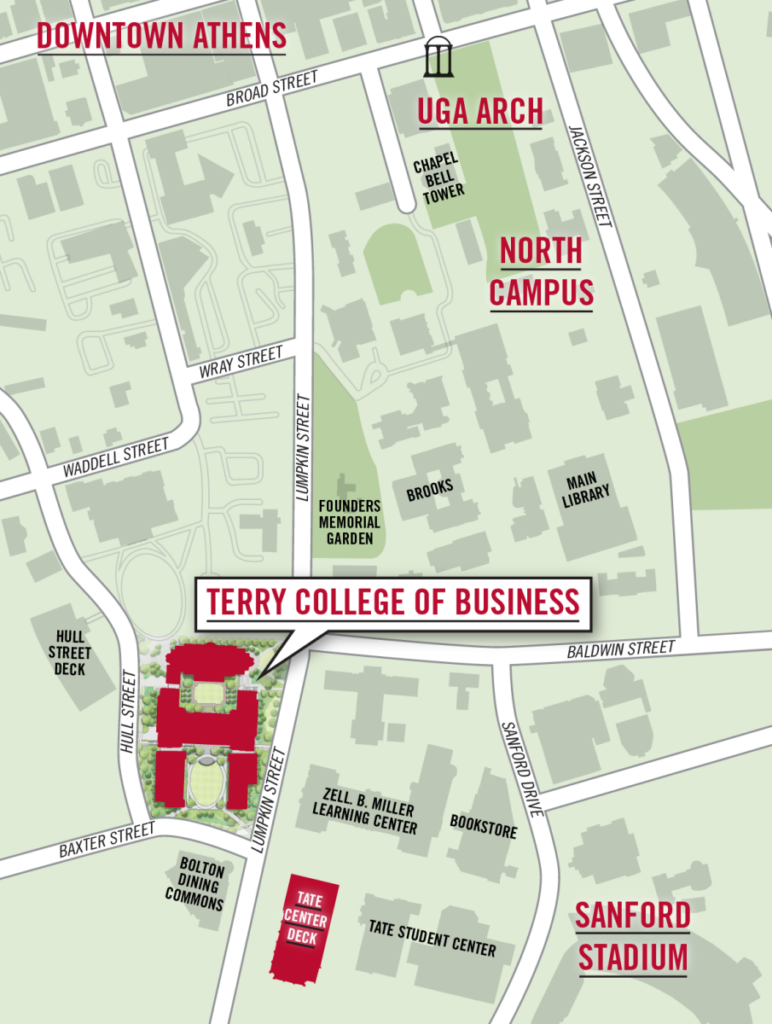 Map of Terry College