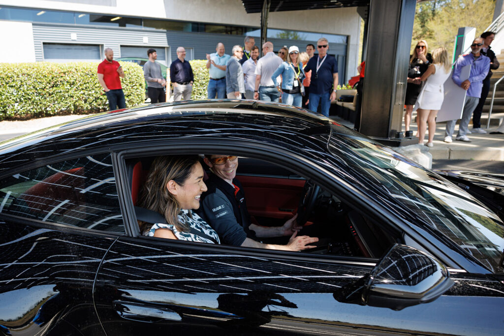 UGA Terry College of Business students present marketing plans to members of the Porsche marketing team at the Porsche Experience Center on Friday, March 28, 2025. The presentations were the final round of the annual Digital Marketing Competition with the winners going to New York.