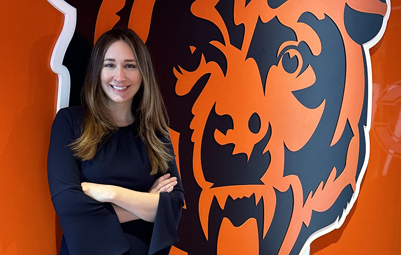 Rebecca Reid is living the suite life working with the Chicago Bears. (Photo/Courtesy)
