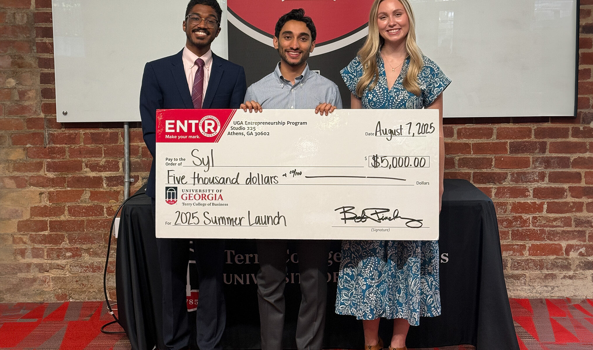 UGA Summer Launch finalists including winner Syl founder Maahir Murad
