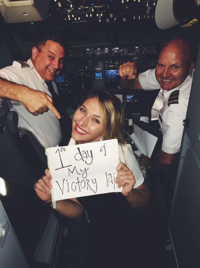Summer Hanson and two pilots