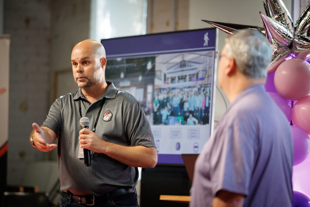 Truist executive Eric Fender explains goals of the immersive learning experience created and hosted by Truist. Truist executive Eric Fender explains goals of the immersive learning experience created and hosted by Truist.