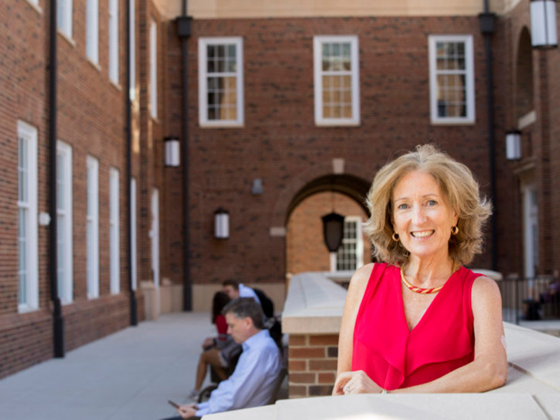 Patti Zettek poses for a photo at the Terry College Business Learning Center.