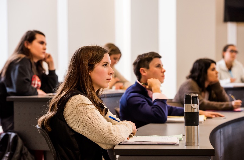 Terry College students listen to a lecture during an accounting class.