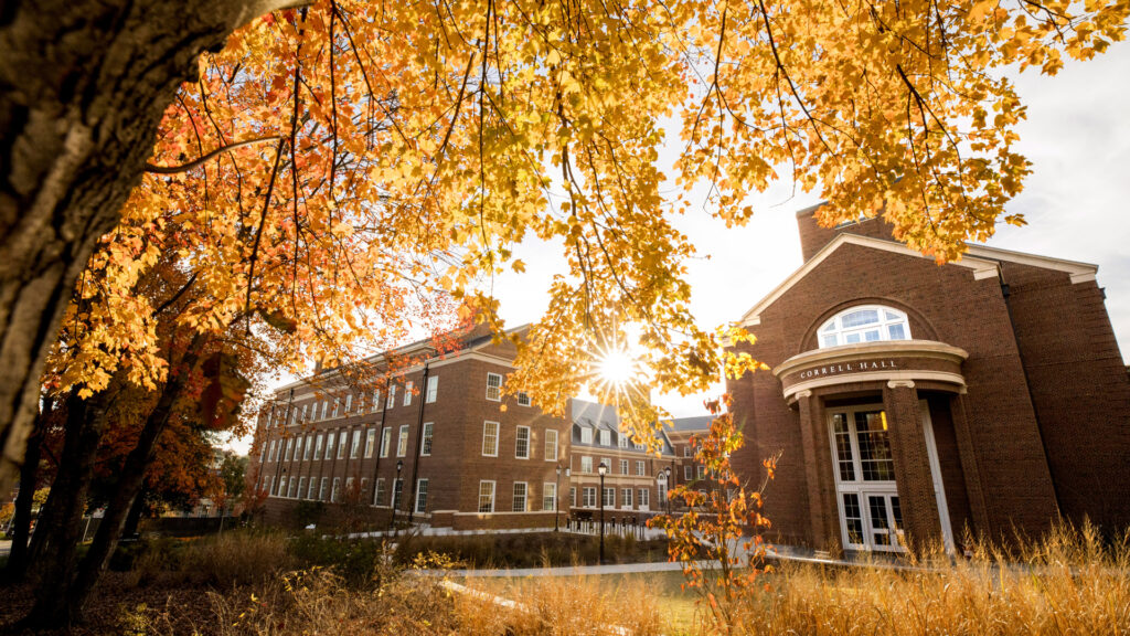 The Terry College Business Learning Center in the Fall.