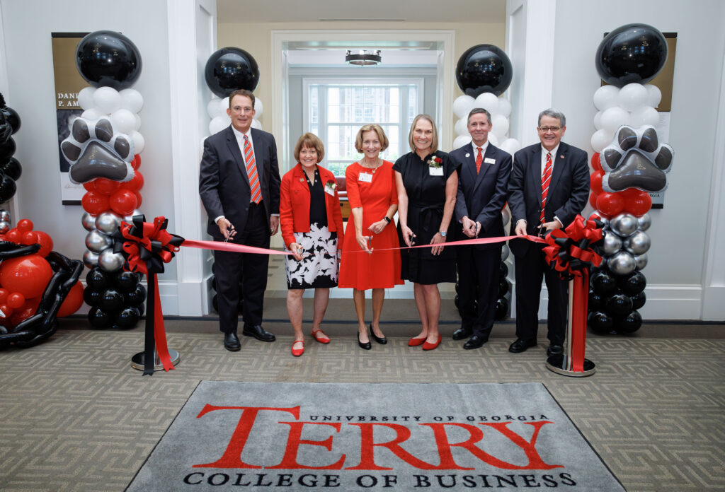 C. Herman & Mary Virginia Terry Family Foundation members and Terry leadership at ribbon cutting dedication ceremony