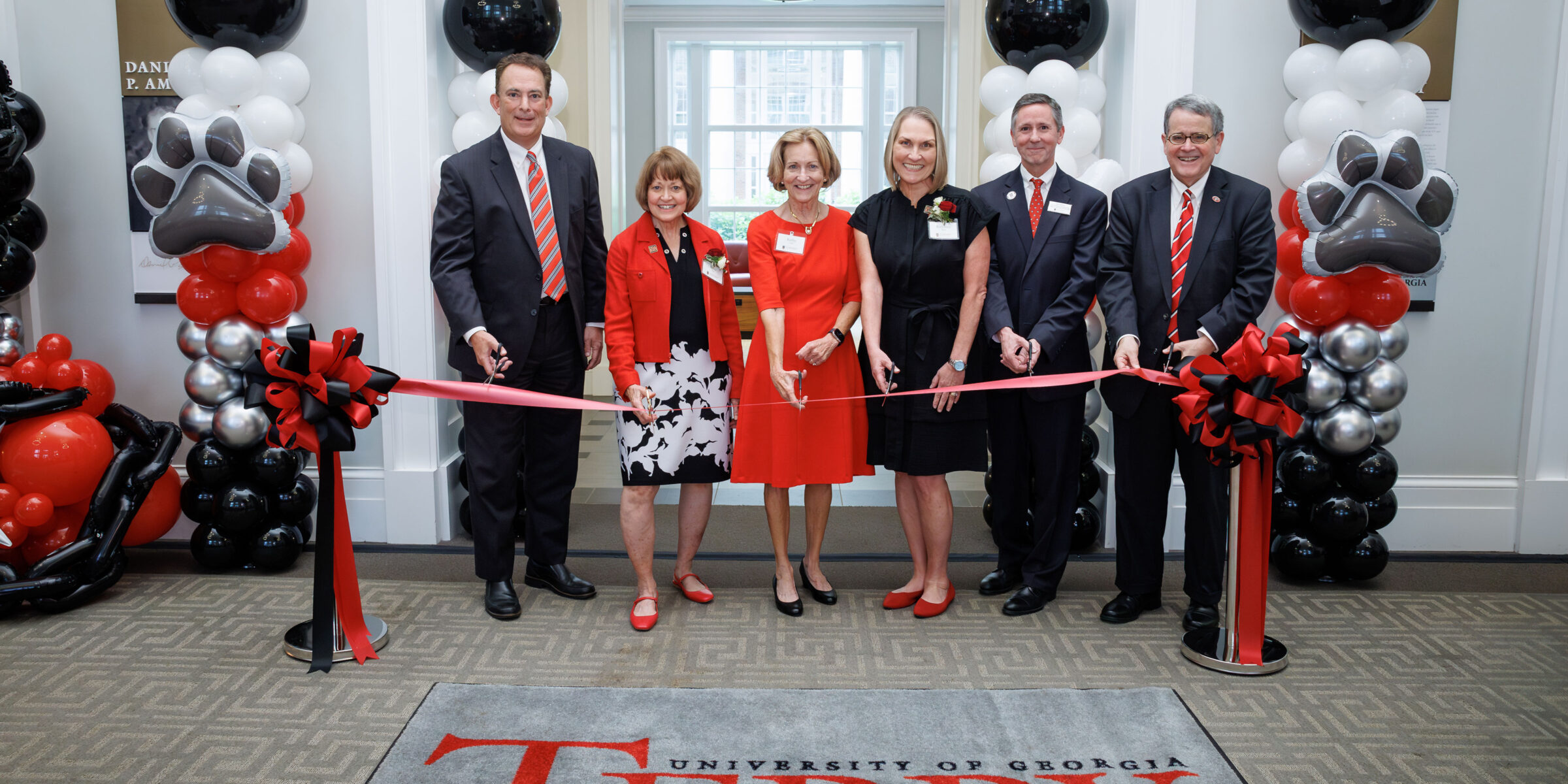 C. Herman & Mary Virginia Terry Family Foundation members and Terry leadership at ribbon cutting dedication ceremony