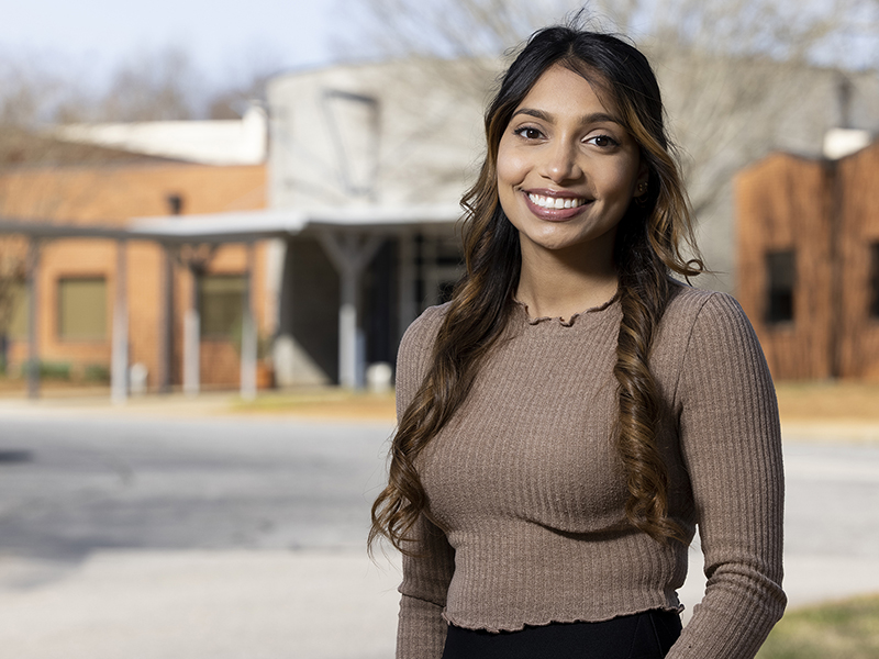 Marketing senior Christina Kurian mentors students at Cleveland Road Elementary School