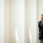 benefactor Doug Ivester in building hallway