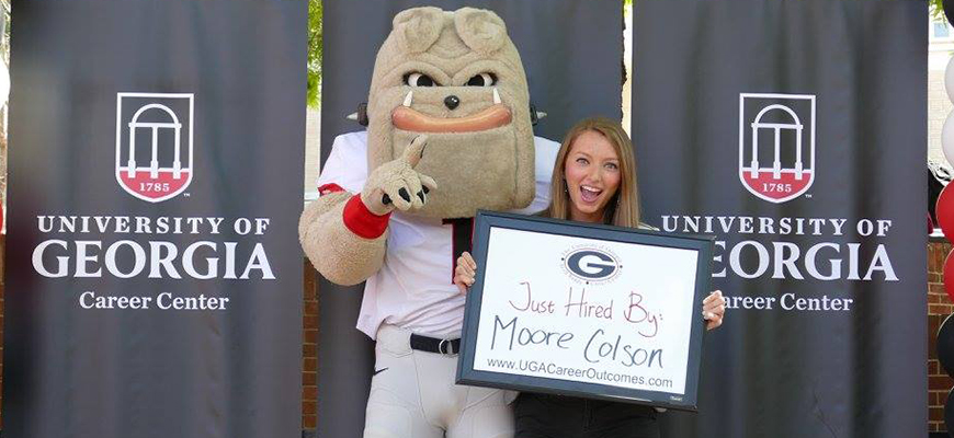 Student with Hairy Dawg