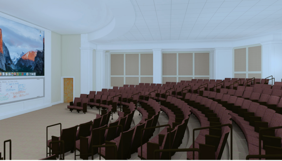 Concept art of a Terry College Business Learning Community classroom.