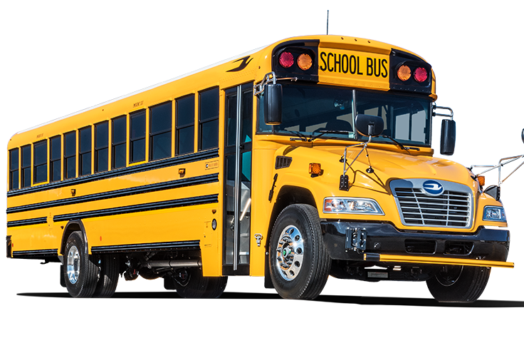 Stock image of a yellow school bus