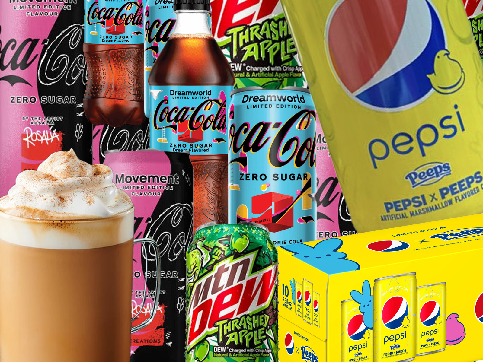 Collage of cans