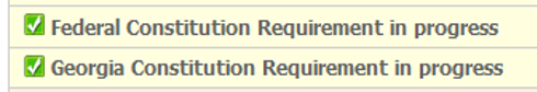 Federal and Georgia Constitution Reqruiement checklist