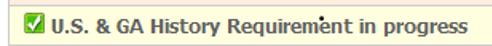 U.S. and Georgia History requirement checklist